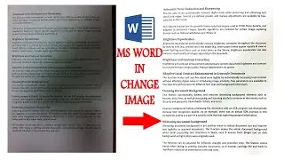 How To Clean Dark Image In MS Word || How To Repair Old Document in MSOffice Word Hindi Tutorial