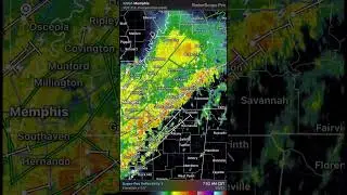 Storms training over Tennessee 
