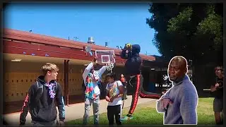 DUNKING ON PEOPLE AT SCHOOL!!
