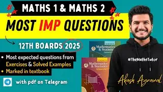 Most Important Questions for Maths 1 & 2 HSC Commerce 2025 12th Board Exam 2025  Akash Agrawal