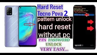 Tecno Pova 2 Hard Reset | LE7 Pattern Unlock