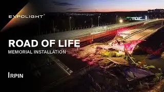 Memorial installation ‘Road of Life’, Irpin | Expolight