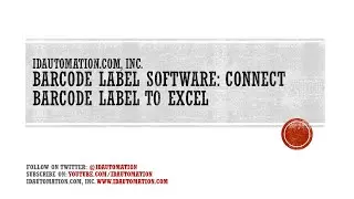 Barcode Label Software: Connect Barcode Label to Excel