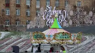 Ледовая Москва на Поклонной горе.