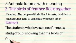 Animals Idioms with meaning and Examples | #idioms