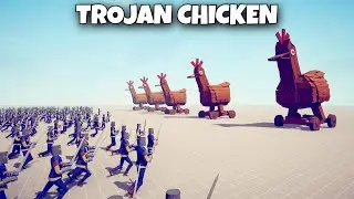 5x TROJAN CHICKEN SURPRISE vs EVERY UNIT - Totally Accurate Battle Simulator TABS
