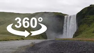 Сolossal  Waterfall, ICELAND, VR 360 video