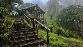 HEAVY RAIN on Tin Roof to Sleep | Rain Sounds for Sleeping - for Insomnia, Study, White Noise, ASMR