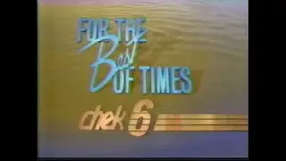 CTV CHEK-6 Vancouver, BC Bumper • 1988