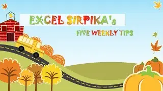 #MS Excel# 5 Weekly Tips to boost your productivity!!!!