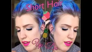 Rocker Crimped Short Hair Up-Do