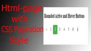 How to Create a Rounded Active and Hover Button Pagination Only Html and CSS