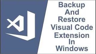 Visual Studio Extension Backup And Restore In Windows