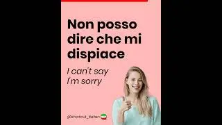 Non posso dire che mi dispiace