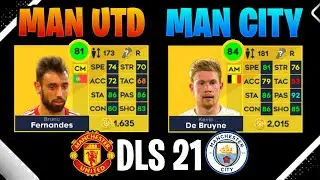 Manchester United vs Manchester City Player Ratings In Dream League Soccer 2021!