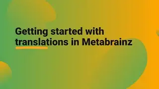 Getting started with translating in MetaBrainz