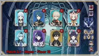[3.1] - Abyss - Floor 12 / 9 stars - Ayaka / Eula - Genshin Impact
