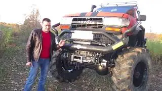 An all-terrain vehicle based on a GAZ-66, Land Cruiser, tractor, and diesel engine. The TRAKTOZAV...