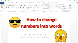 How to change numbers into words in MS Word |