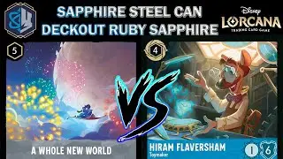 🔵🔘 SAPPHIRE STEEL (2nd) VS RUBY SAPPHIRE (1st) - Game 2 Disney Lorcana Gameplay - 15+ INK END GAME