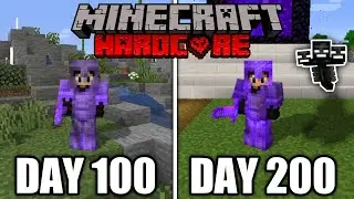 I Survived 200 Days in HARDCORE Minecraft... And Here's What Happened