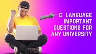 c language important questions for degree sku first semester Bsc computers