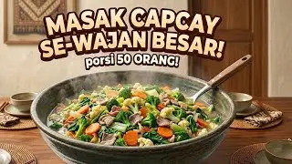 Masak capcay satu wajan besar untuk 50 orang #capcai #makanansehat #masakanrumahan