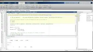 MATLAB Video 3: The dot operator, Basics Computations w/ Matrices