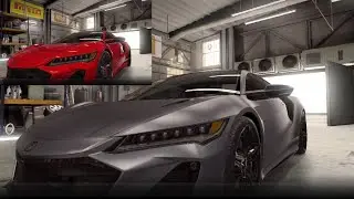 【CSR2】2022 NSX Type S (purple/gold), shift & tune for 7.65x (7.70x)