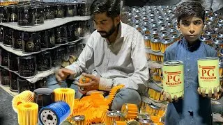 Automotive Oil Filter Making in Factory || How Engine Oil Filters are Made in Local Factory
