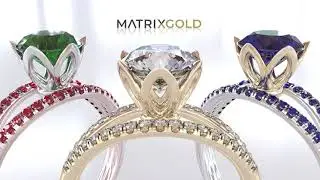 Petals Solitaire Ring - MatrixGold Tutorial