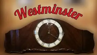 Kaminuhr von Fleig mit Westminster Melodie schlägt 12 Uhr Mitternacht