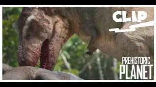 T-Rex and Sea Turtles | Prehistoric Planet.