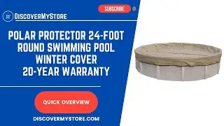 24 Foot Round Swimming Pool Winter Cover, 20 Year Warranty Aboveground Pool