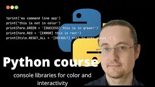 Don'' make boring #python apps, add some color +, interactivity  #pythonprogramming #console #cli
