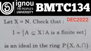 IGNOU | Ideal of a ring P(X) | Dec tee 2022