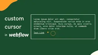 Custom cursor with link hover effect | Interactions in Webflow #05