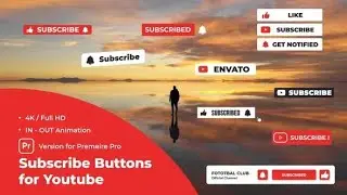 Subscribe Buttons for Youtube Premiere Pro Template Download