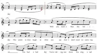 Daniel Powter - BAD DAY, Eb-Instruments Play along