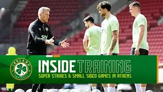Super strikes, small sided games & dealing with the heat in Athens 🥵😅 | MD-1 Inside Training