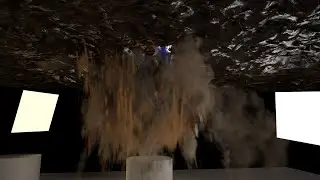 Houdini scene destruction rendering with  VRAY