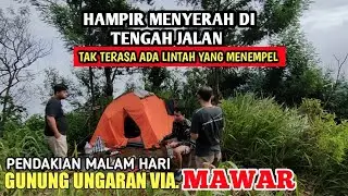 PENDAKIAN MALAM HARI MEMANG BERAT//GUNUNG UNGARAN VIA.MAWAR