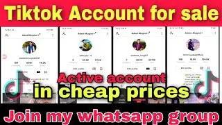 Tiktok accounts for sale in cheap prices | How to sell or buy tiktok account