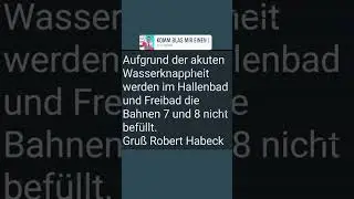 HABECKS WASSERSPARBESCHLUSS