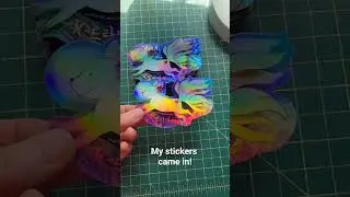 My holographic stickers came in. #artist #illustrator #artteacher