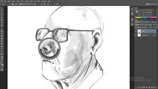 freehand sketching on photoshop.