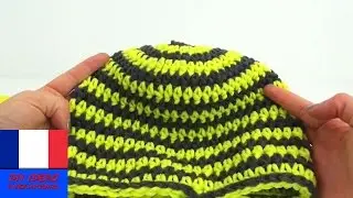 Crochet a winter wool hat yourself / 51-55 cm / green-grey