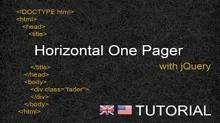 Horizontal One Page Animation with jQuery - Tutorial [ENG]