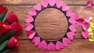DIY Wall Hanging || Flower Wall Hanging| Handmade Paper Wall Hanging || Easy Craft