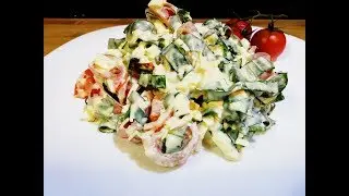 Очень вкусный салат с черемшой в 2019 году!!! За уши не оттянешь!!!
